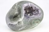 5.7" Purple Amethyst Geode With Polished Face - Uruguay - #199748-1